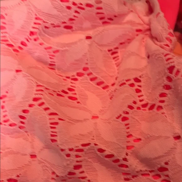 Pink Lace Crop Top and Bikini Set - Picture 3 of 3